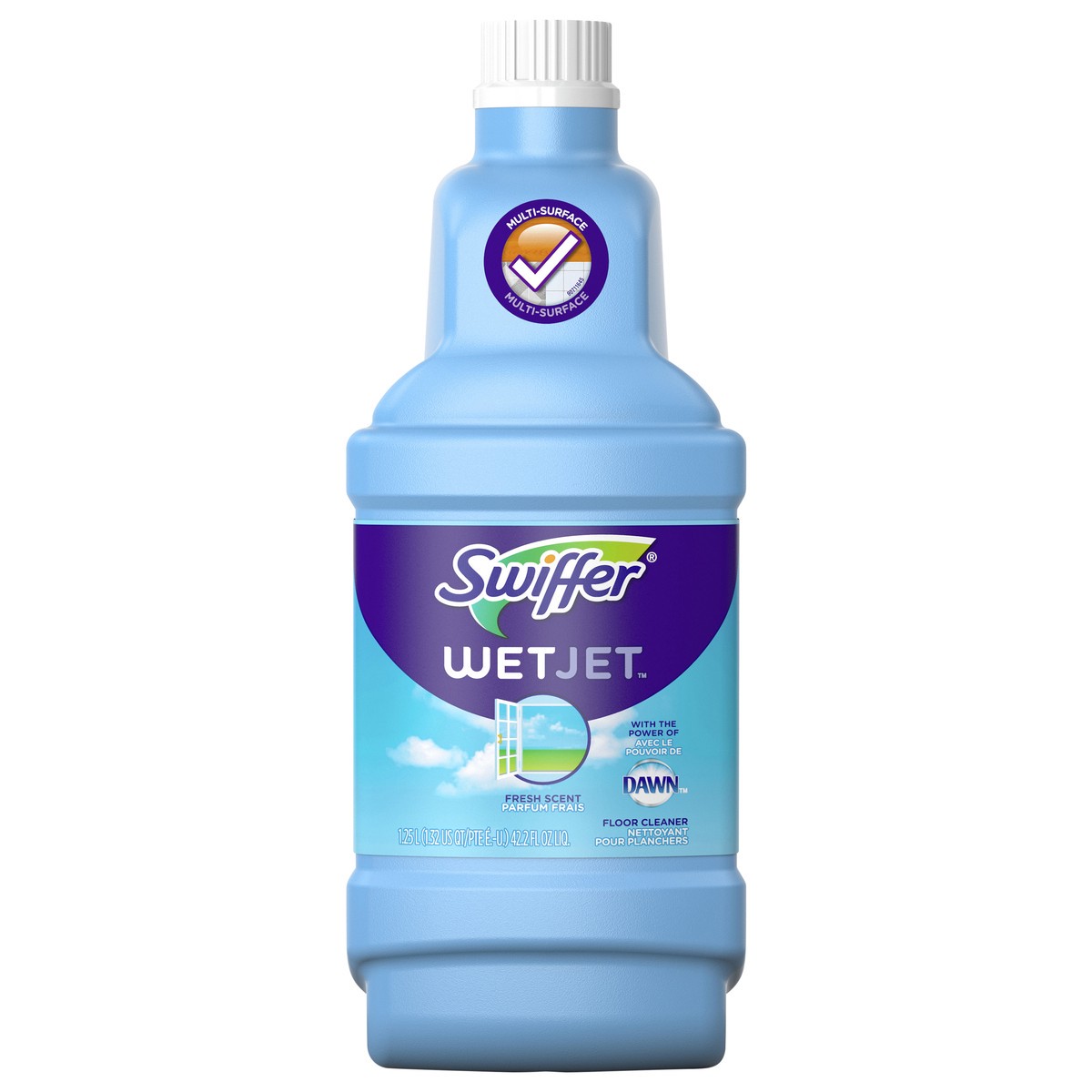 slide 1 of 5, Swiffer WetJet with The Power of Dawn Floor Cleaner, Fresh Scent, 42.2 fl oz, 42.2 fl oz