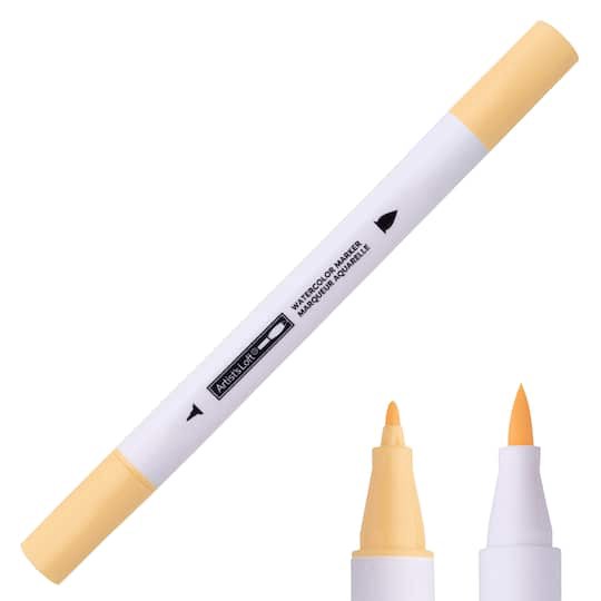 slide 1 of 3, Artists Loft 102 Almond Yellow Fine/Brush Dual Tip Watercolor Marker By Artist's Loft, fine/brush