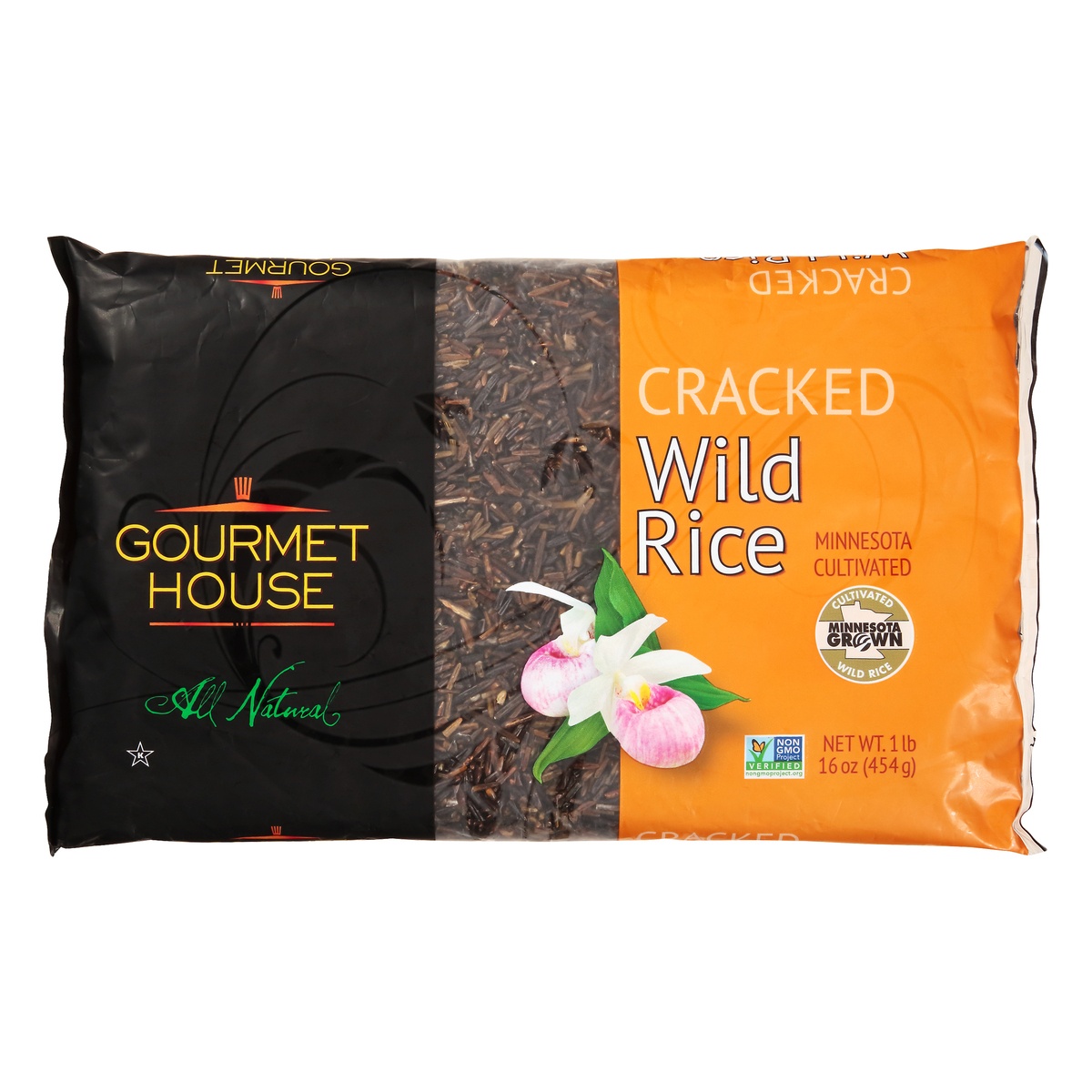 slide 1 of 1, Gourmet House Minnesota Cultivated Cracked Wild Rice 16 oz. Bag, 16 oz