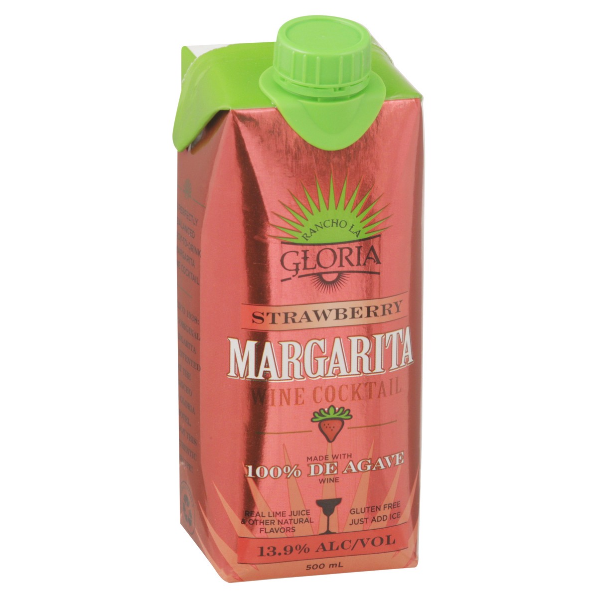 slide 10 of 14, Rancho La Gloria Margarita Strawberry Wine Cocktail 500 ml, 500 ml