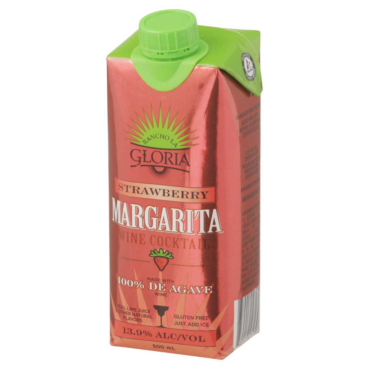 slide 4 of 14, Rancho La Gloria Margarita Strawberry Wine Cocktail 500 ml, 500 ml