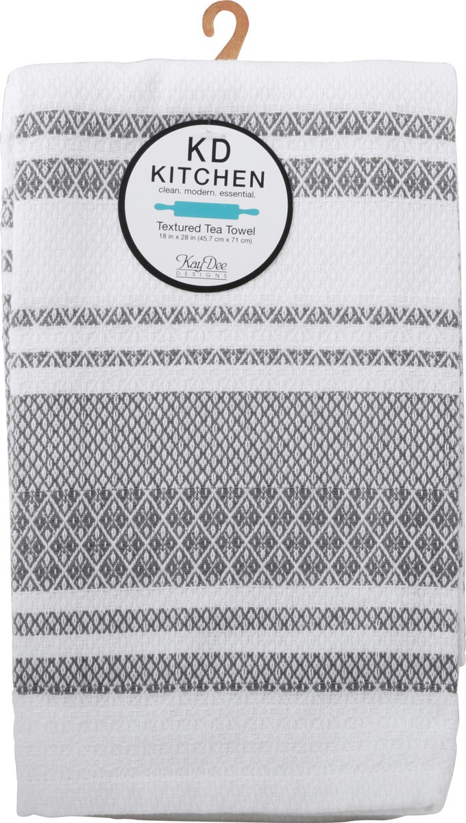 slide 10 of 11, KD Kitchen Kay Dee Tea Towel Graphite, 1 ct