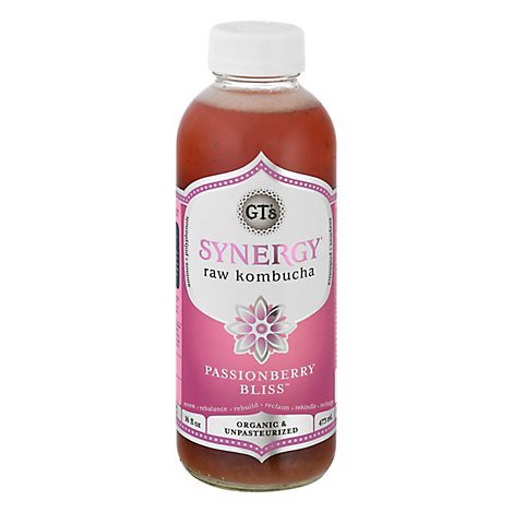 slide 1 of 1, GT's Synergy Passionberry Bliss Kombucha- 16.2 fl oz, 16 oz