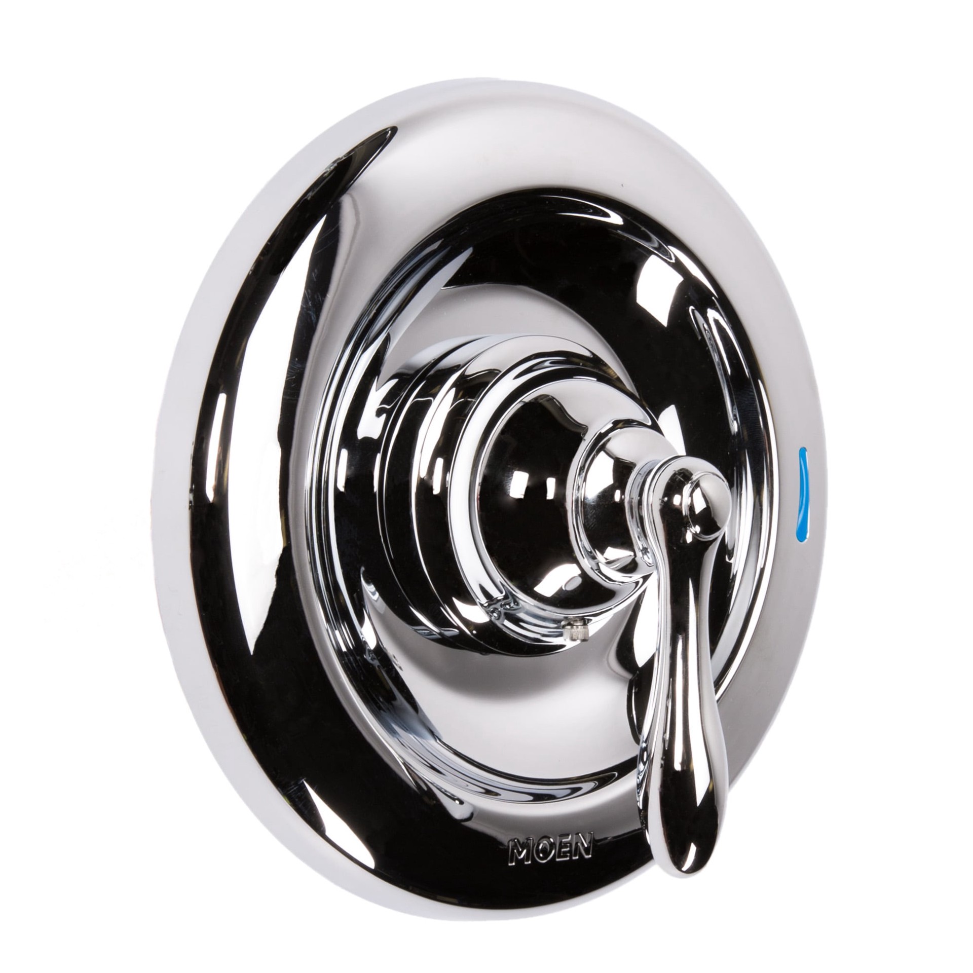 slide 2 of 6, Moen Caldwell Chrome 1-handle 4-in Round Bathtub and shower Faucet with Valve (Single Function), 1 ct
