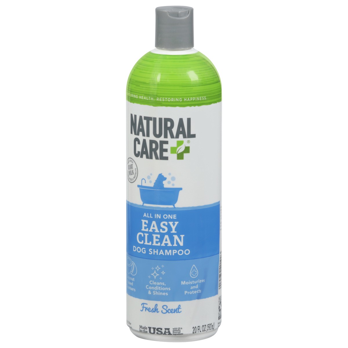 slide 3 of 9, Natural Care + Easy Clean All in One Fresh Scent Dog Shampoo 20 fl oz, 20 fl oz