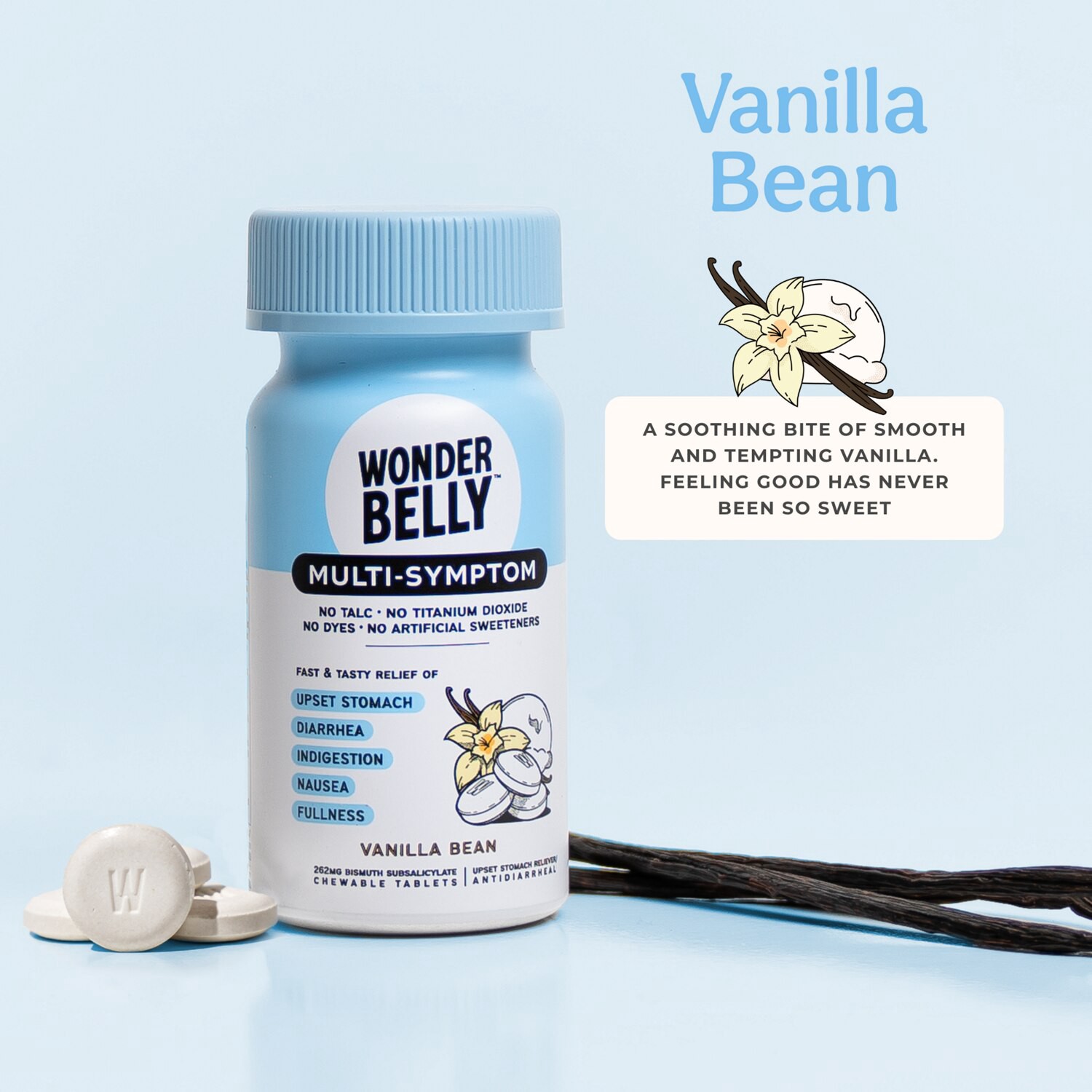 slide 4 of 8, Wonderbelly Multi Symptom Chewable Tablet Vanilla Bean, 48 Ct, 48 ct
