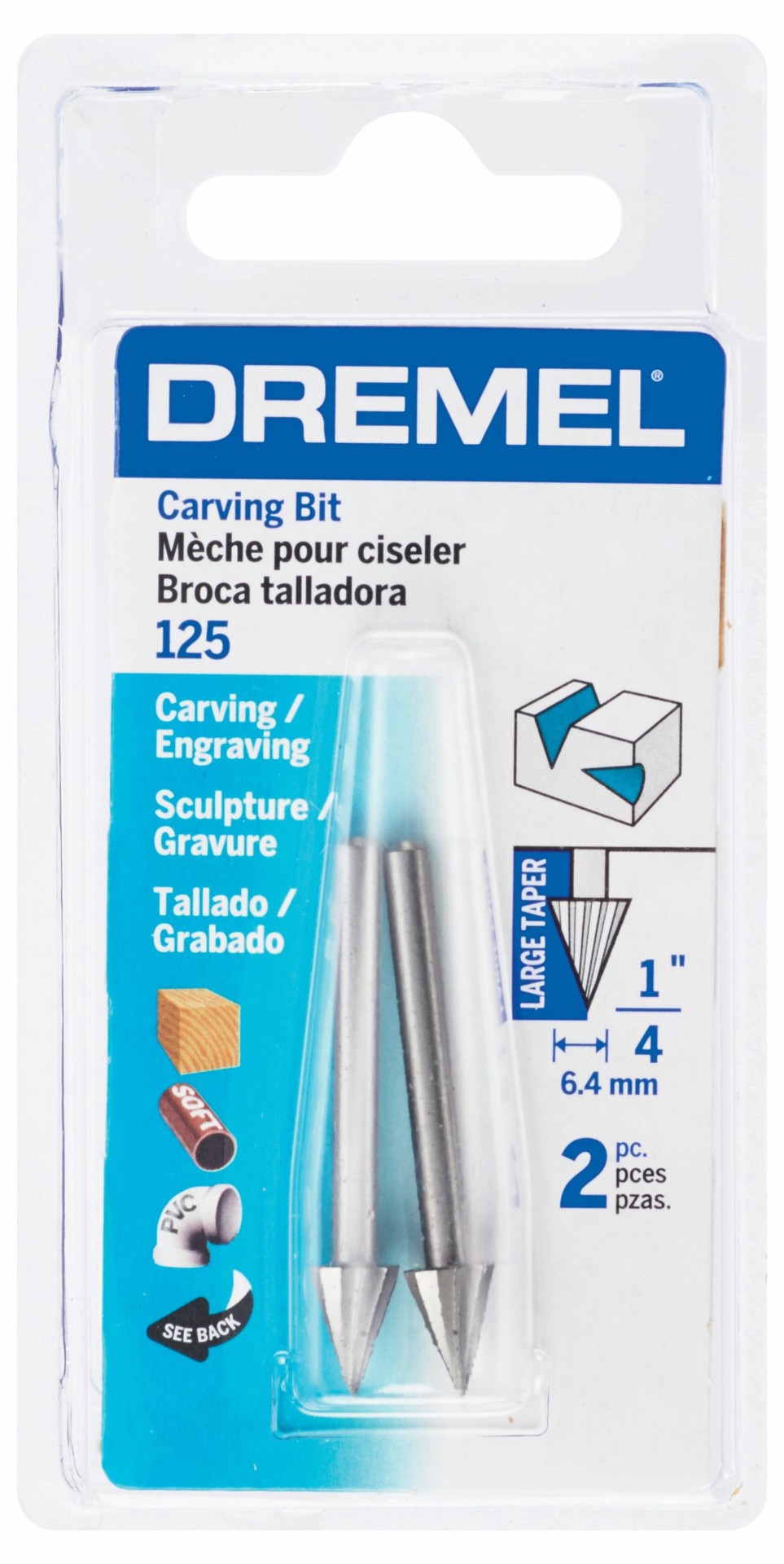 slide 3 of 6, Dremel 2 -Piece Steel 1/4-in Cutting Bit Accessory Set, 1 ct