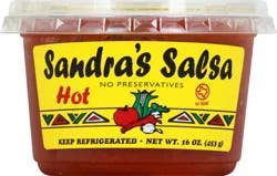 Sandras Salsa Hot Salsa 16 oz