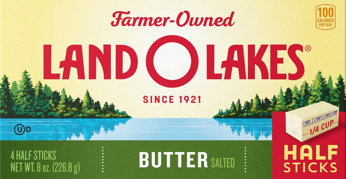 slide 5 of 9, Land O'Lakes Half Sticks Salted Butter 4 ea, 4 ct
