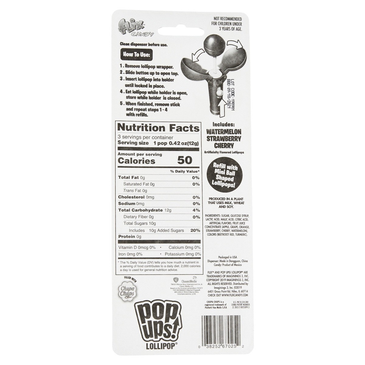 slide 5 of 5, Pop Ups! Assorted Flavors Lollipops 1.26 oz, 1.26 ct