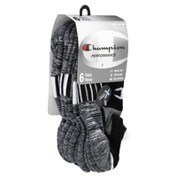 slide 10 of 29, CHAMPION WMNS 6PR PERF NO SHOW CH306 BK/WH 6-12, 5 ct