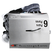 slide 28 of 29, CHAMPION WMNS 6PR PERF NO SHOW CH306 BK/WH 6-12, 5 ct