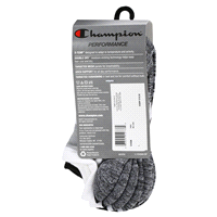 slide 7 of 29, CHAMPION WMNS 6PR PERF NO SHOW CH306 BK/WH 6-12, 5 ct