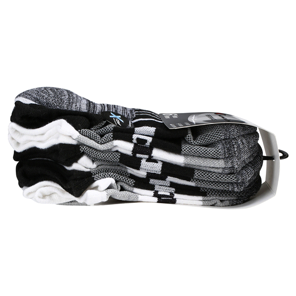 slide 8 of 29, CHAMPION WMNS 6PR PERF NO SHOW CH306 BK/WH 6-12, 5 ct