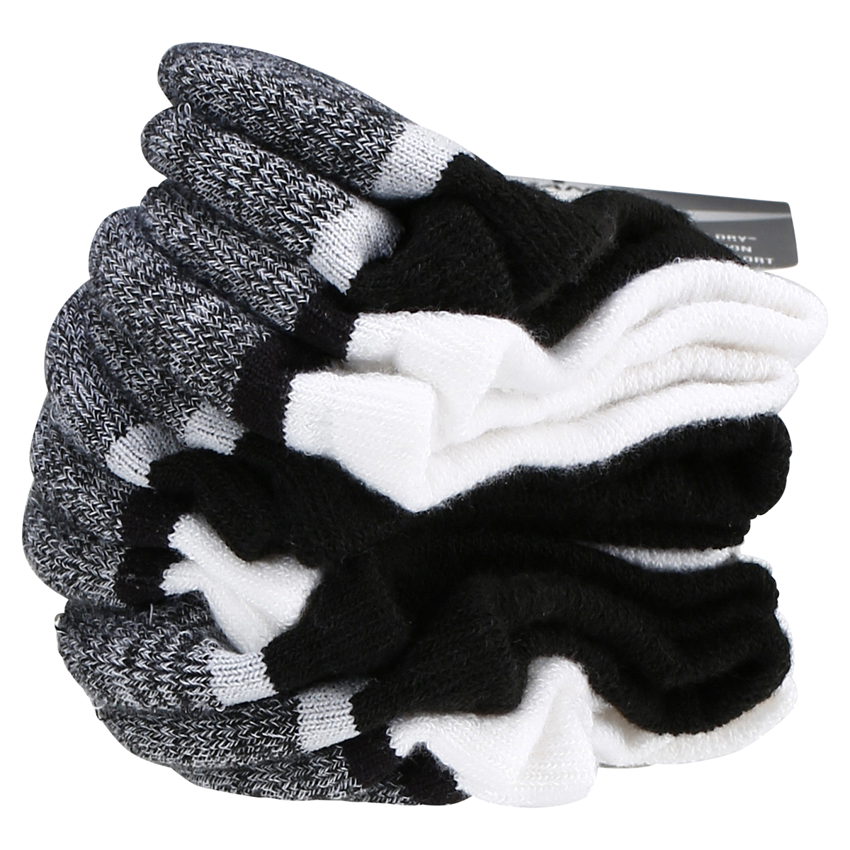 slide 5 of 29, CHAMPION WMNS 6PR PERF NO SHOW CH306 BK/WH 6-12, 5 ct