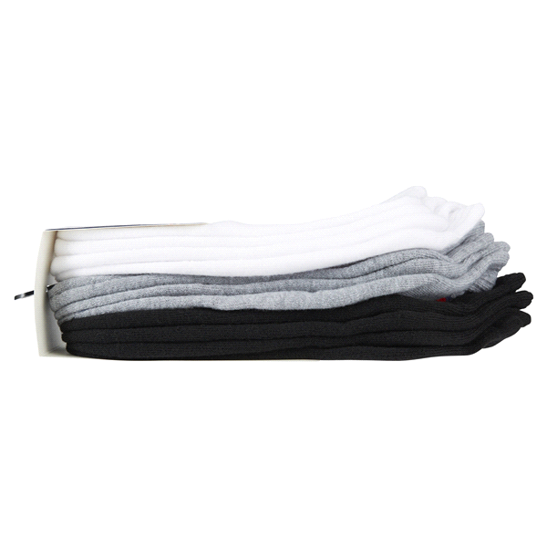 slide 26 of 29, CHAMPION WMNS 6PR ANKLE CH682 WH/GY/BK 6-12, 5 ct