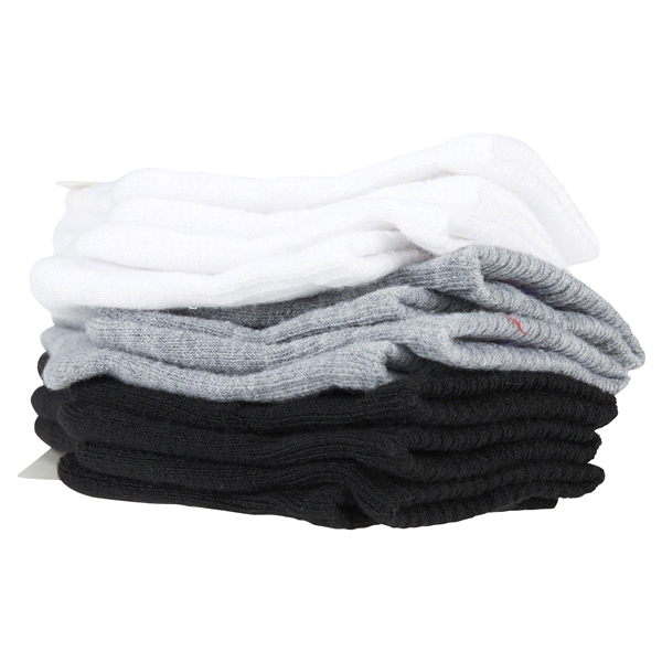 slide 14 of 29, CHAMPION WMNS 6PR ANKLE CH682 WH/GY/BK 6-12, 5 ct