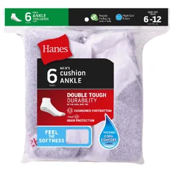 Hanes Men's Ankle Cushion Socks 6 pr
