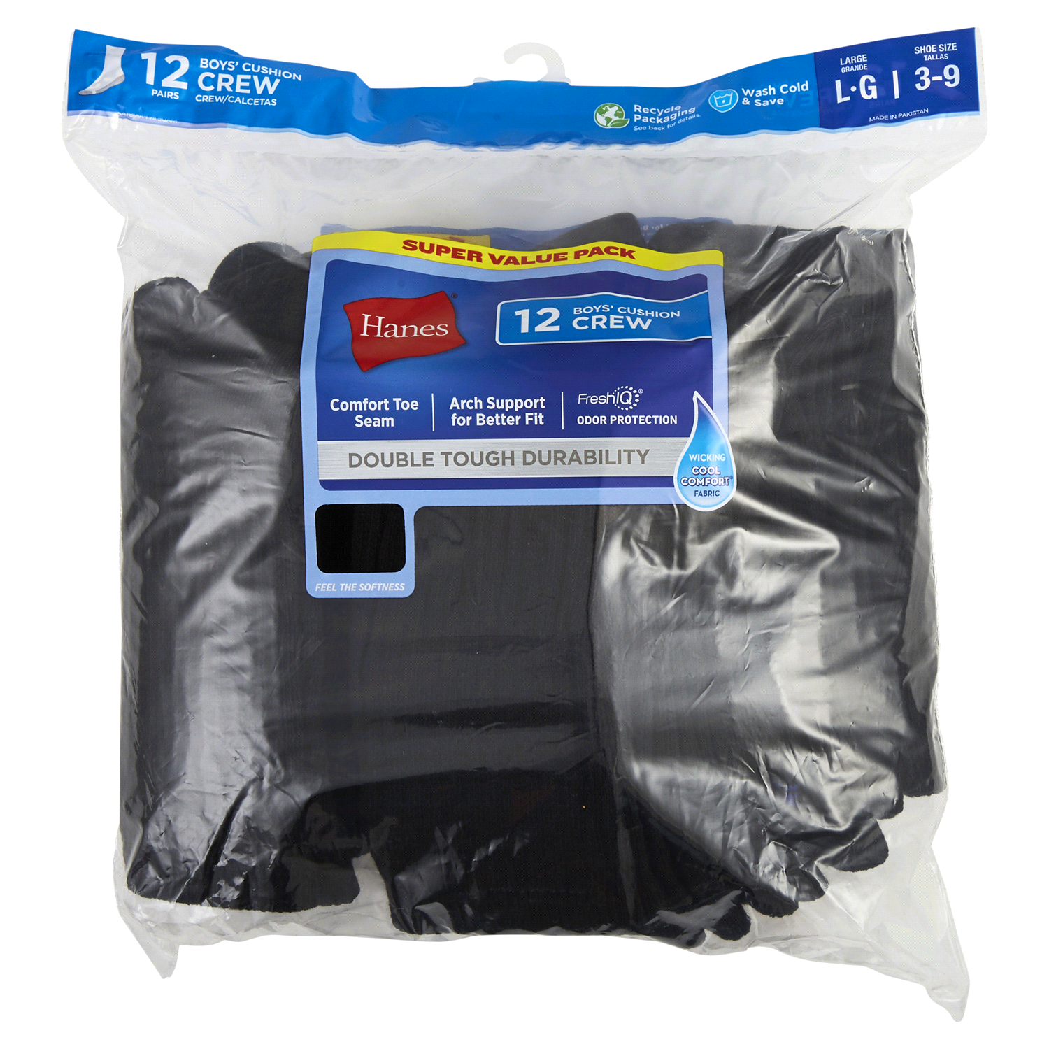 slide 1 of 1, Hanes Socks, LG