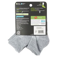 slide 18 of 29, Hanes Boys' X-Temp Quarter Socks, Gray, Size Medium, 6 ct