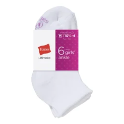 Hanes Ultimate Girls' Ankle Socks