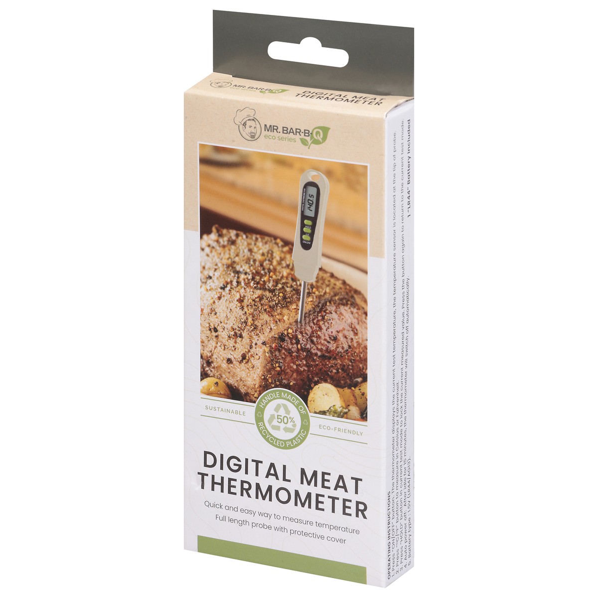 slide 5 of 11, Mr Bar B Q Sustainable Packaging Digital Meat Thermometer 1 Count - Each, 1 ct