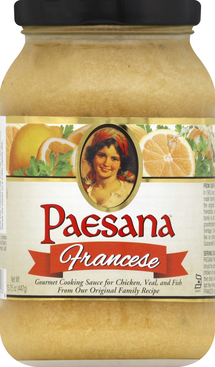 slide 2 of 2, Paesana Cooking Sauce Francese, 15 oz