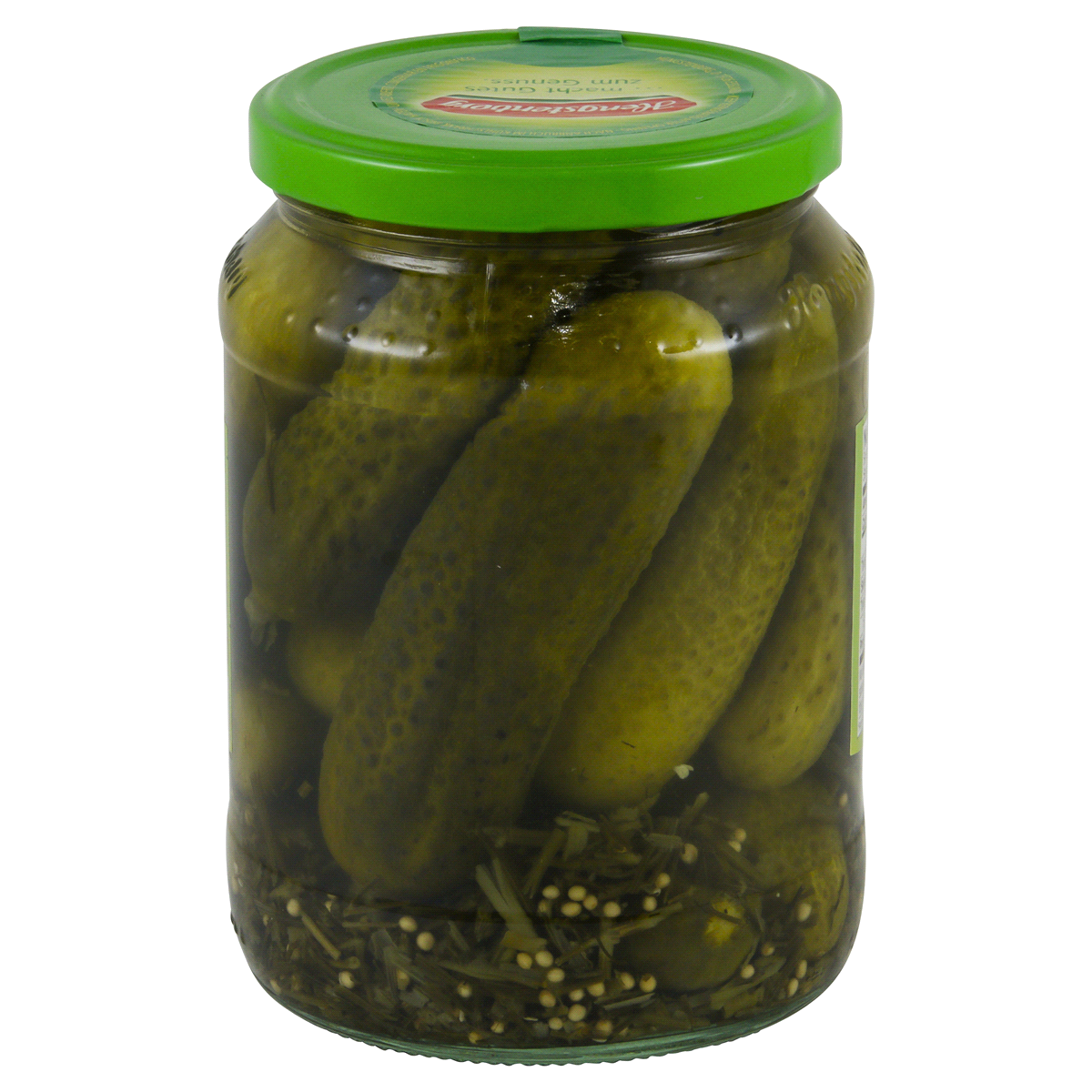 slide 2 of 4, Hengstenberg Savory-Mildly Spiced Crunchy Gherkins Pickles, 24.3 oz