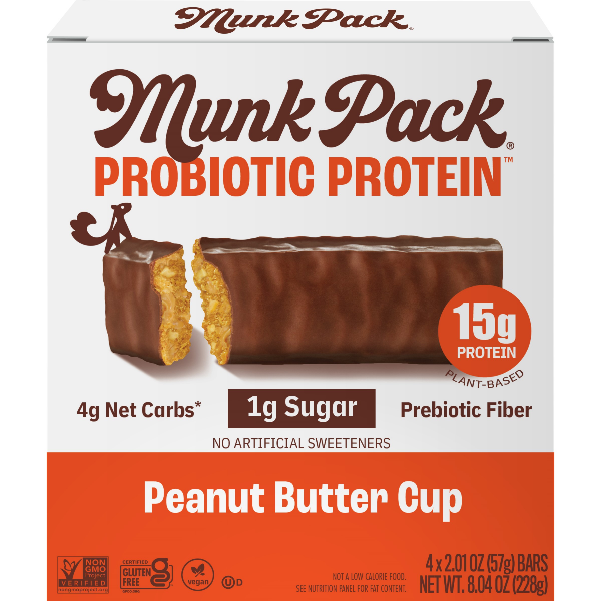 slide 1 of 1, Munk Pack Protein Bar Peanut Butter Cup 4pk - 8.04 OZ, 8.04 oz