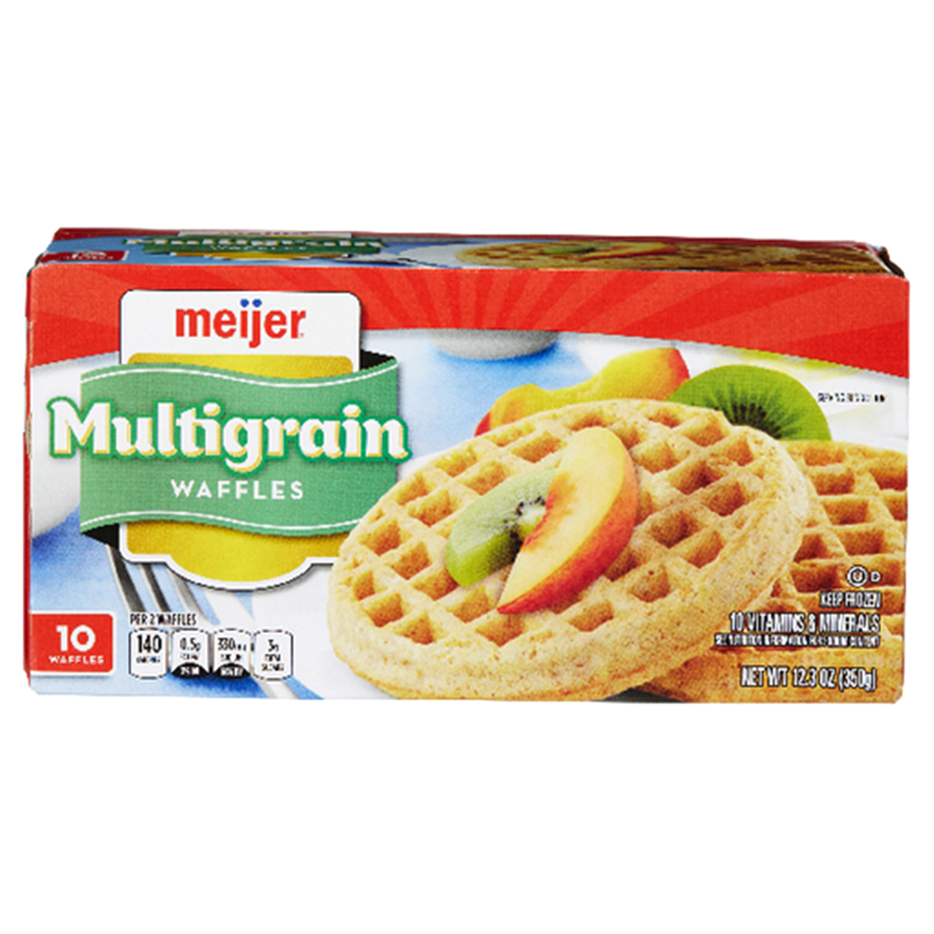 slide 1 of 2, Meijer Multi Grain Waffles, 12.3 oz