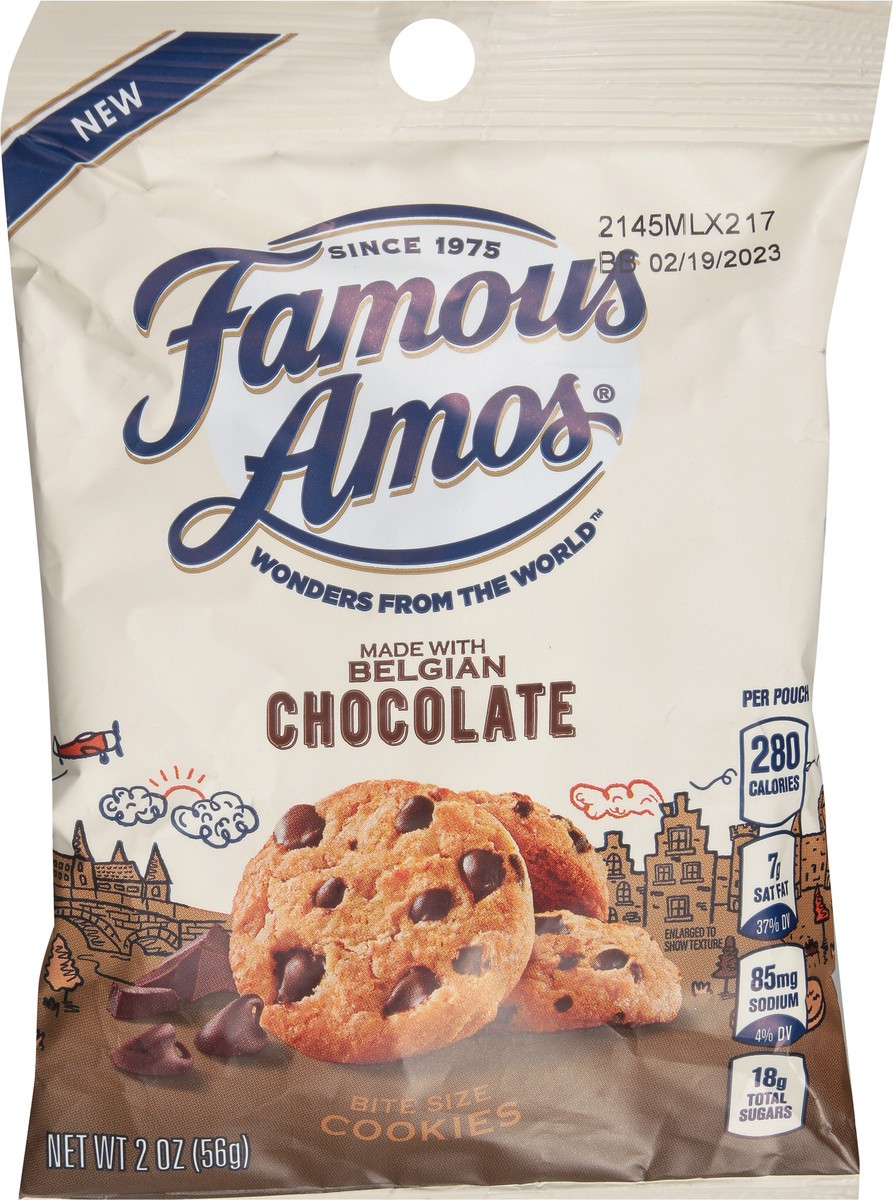 slide 5 of 9, Famous Amos Bite Size Belgian Chocolate Cookies 2 oz, Size 2