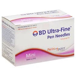 Bd Uf Iii Pen Needles Mini 3/16 - 100 Ct