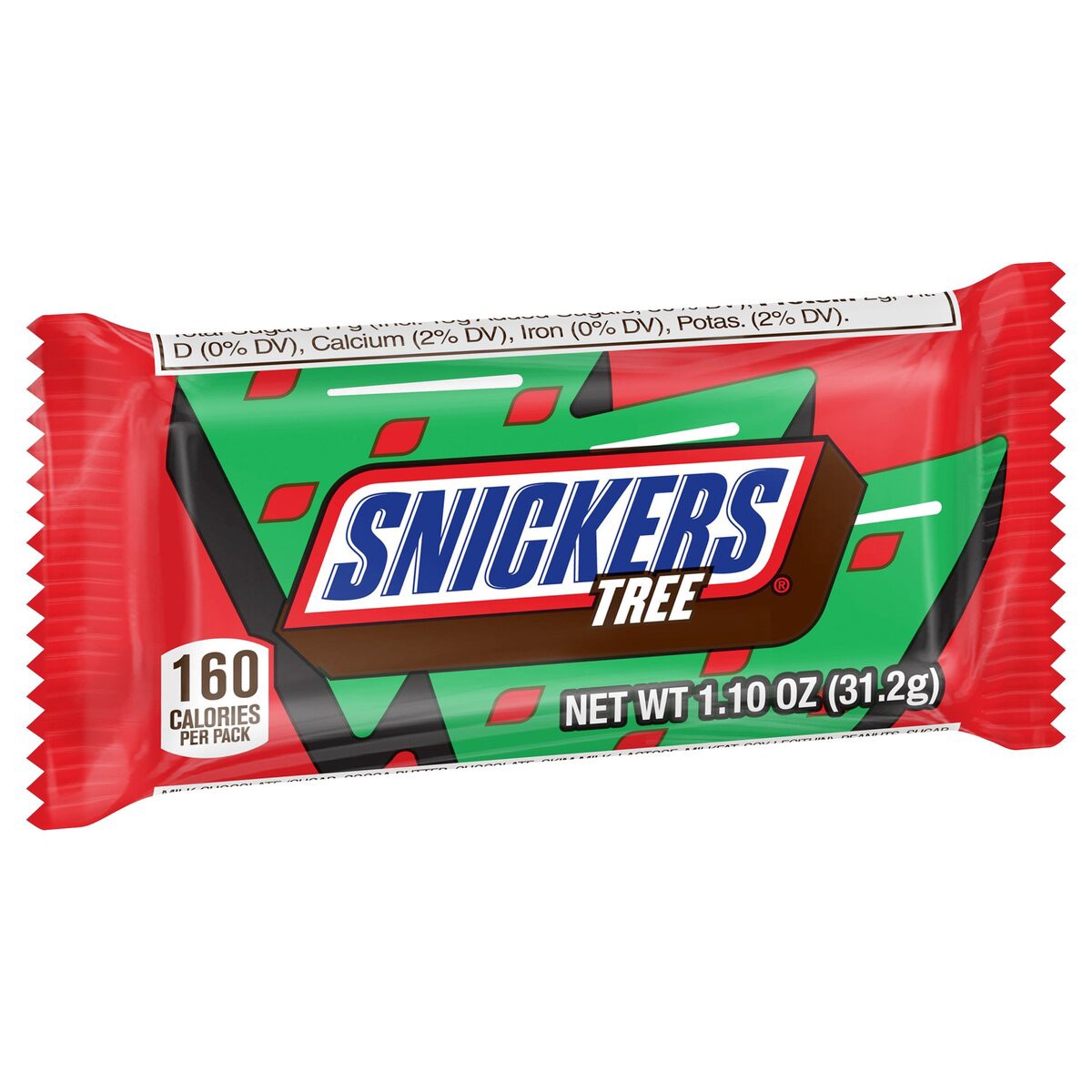 slide 5 of 8, SNICKERS Christmas Tree Chocolate Candy Bar, 1.10 oz, 1.1 oz