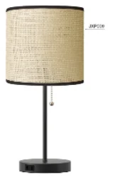 ROOM & RETREAT Rr Stick Table Lamp With Ac Outlet