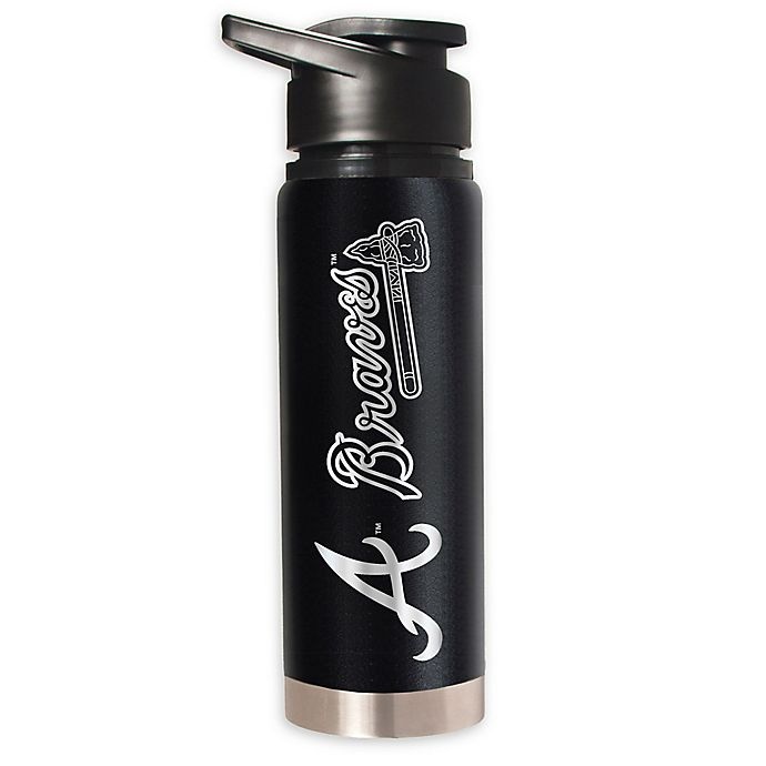 slide 1 of 1, MLB Atlanta Braves Powder Coated STEALTH Water Bottle, 20 oz