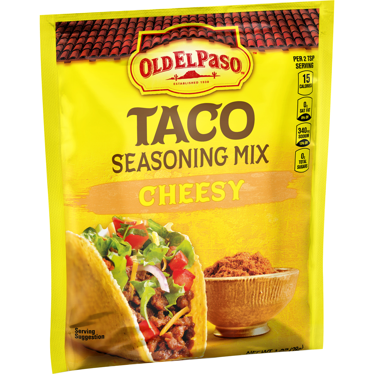 slide 1 of 1, Old El Paso Cheesy Taco Seasoning Mix, 1 oz