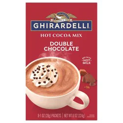 Ghirardelli 8oz Bkg Dbl Choc Hot Cocoa Carton - 8 OZ