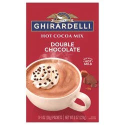 Ghirardelli 8oz Bkg Dbl Choc Hot Cocoa Carton - 8 OZ