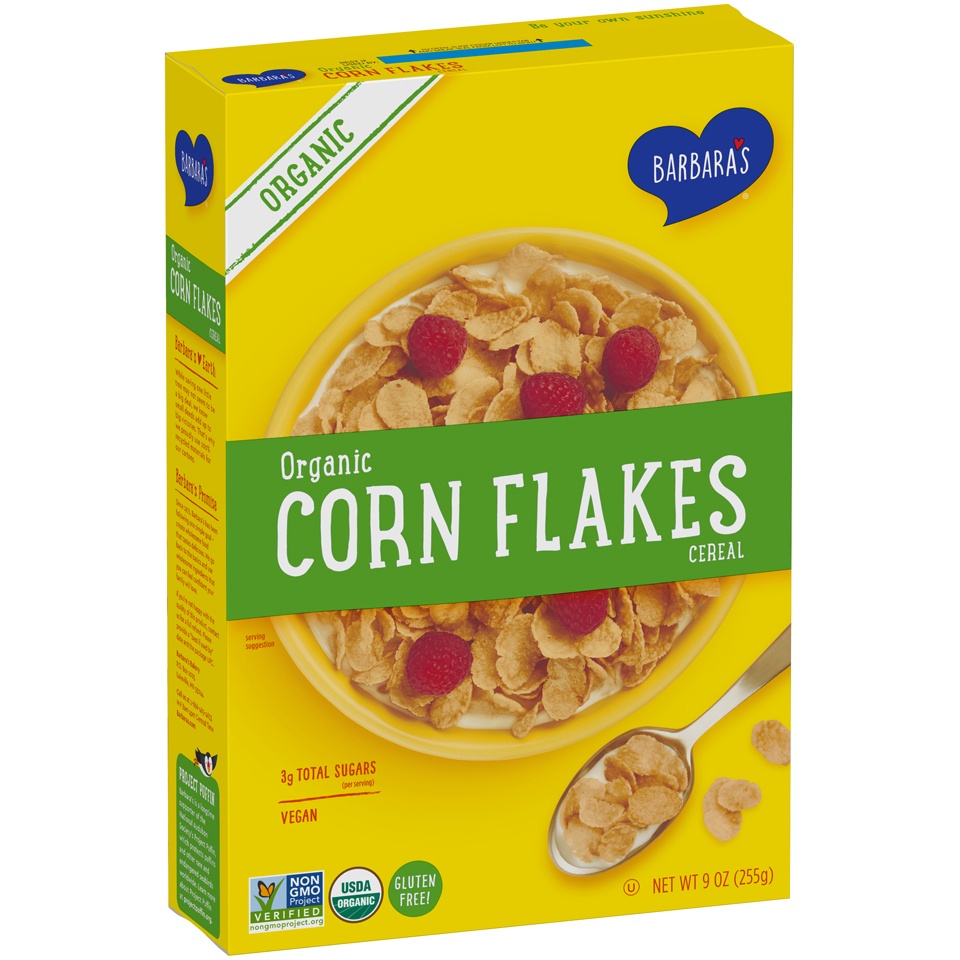 slide 2 of 8, Barbara's Bakery Organic Corn Flakes Cereal, 9 oz