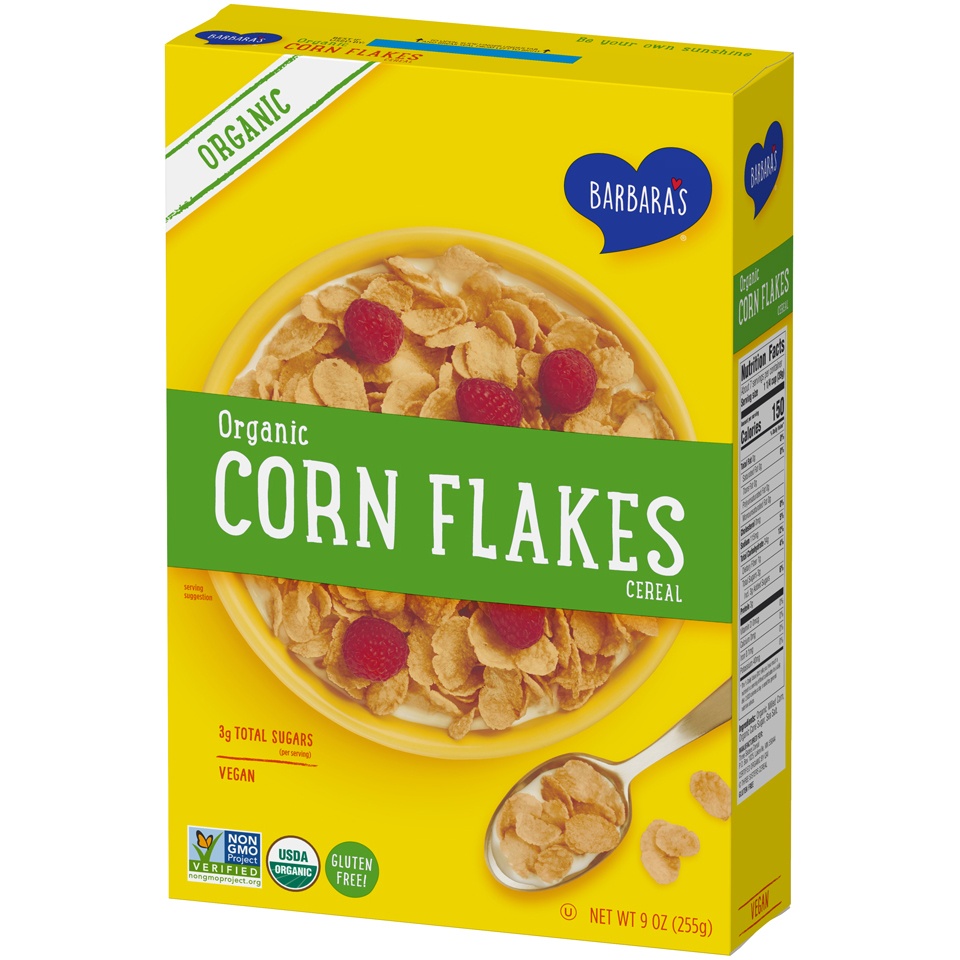 slide 3 of 8, Barbara's Bakery Organic Corn Flakes Cereal, 9 oz