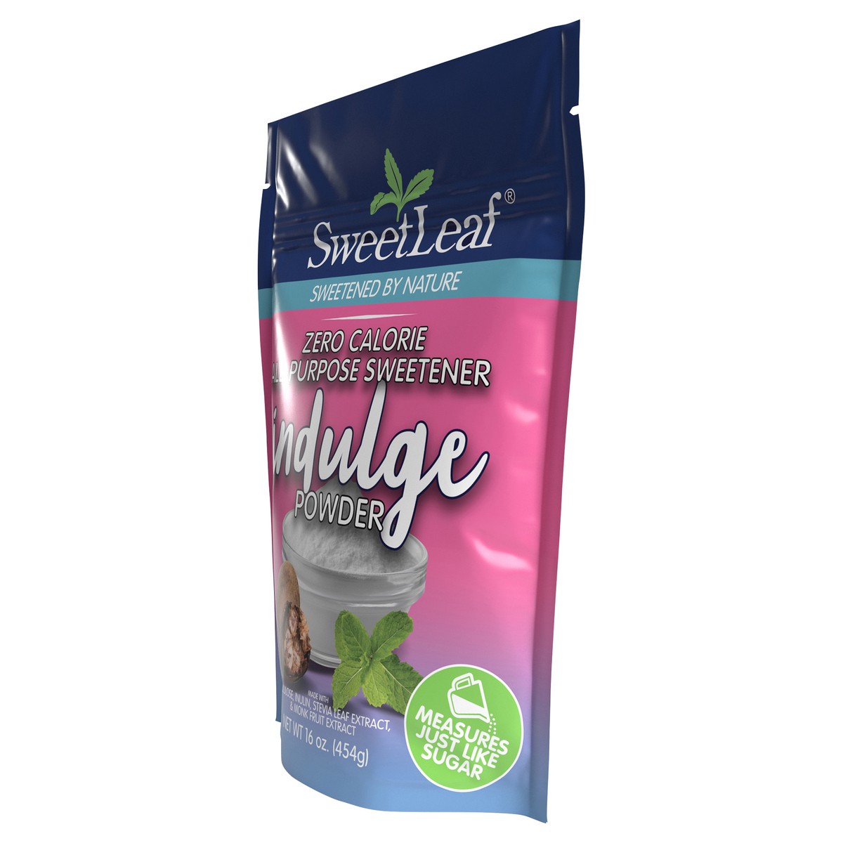 slide 10 of 12, SweetLeaf Indulge Powder, Zero Calorie All-Purpose Sweetener, 16oz bag, 16 oz