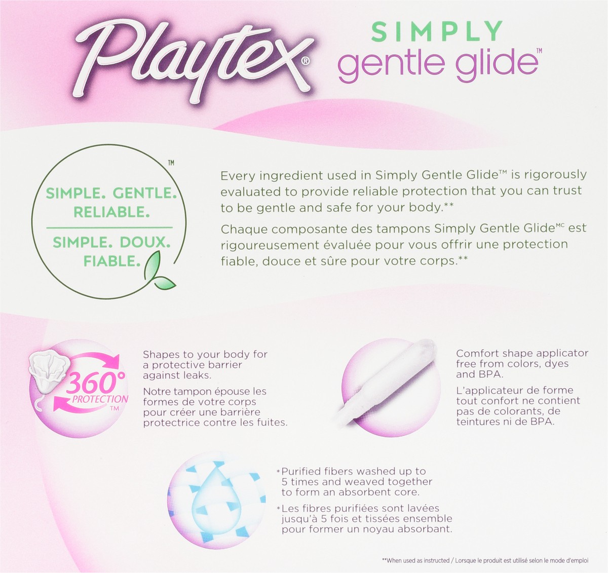 slide 5 of 9, Playtex Simply Gentle Glide Regular/Super Lightly Scented PlasticTampons 36 ea Box, 36 ct