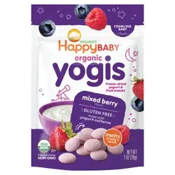 Happy Family HappyBaby Organic Yogis Mixed Berry Yogurt & Fruit Baby Snacks - 1oz