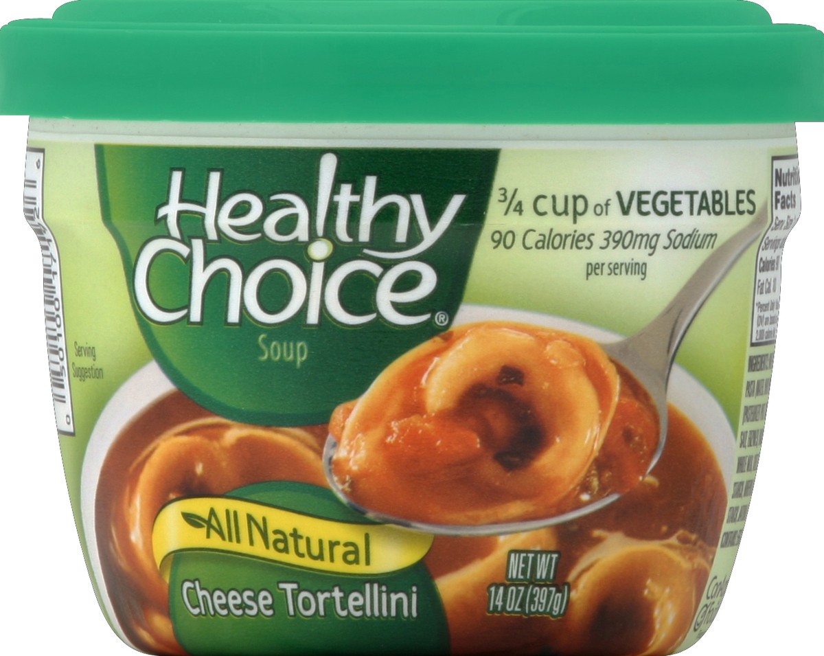 slide 3 of 3, Healthy Choice Cheese Tortellini Soup Bowl, 14 oz