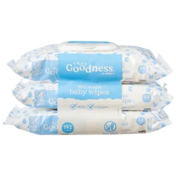 True Goodness WaterSoft Baby Wipes, 6.9 in x 7.5 in, 3 pk, 192 ct