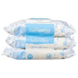 True Goodness WaterSoft Baby Wipes, 6.9 in x 7.5 in, 3 pk, 192 ct