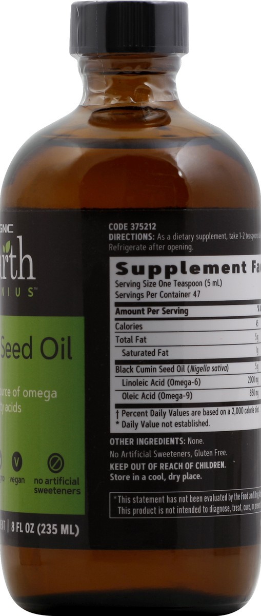 slide 3 of 8, GNC Black Seed Oil 8 oz, 8 oz