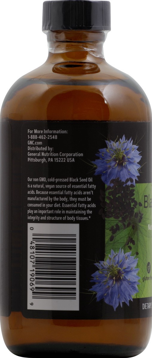 slide 6 of 8, GNC Black Seed Oil 8 oz, 8 oz