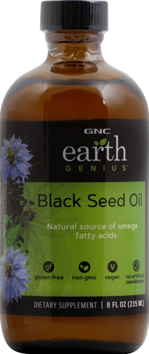 slide 1 of 8, GNC Black Seed Oil 8 oz, 8 oz