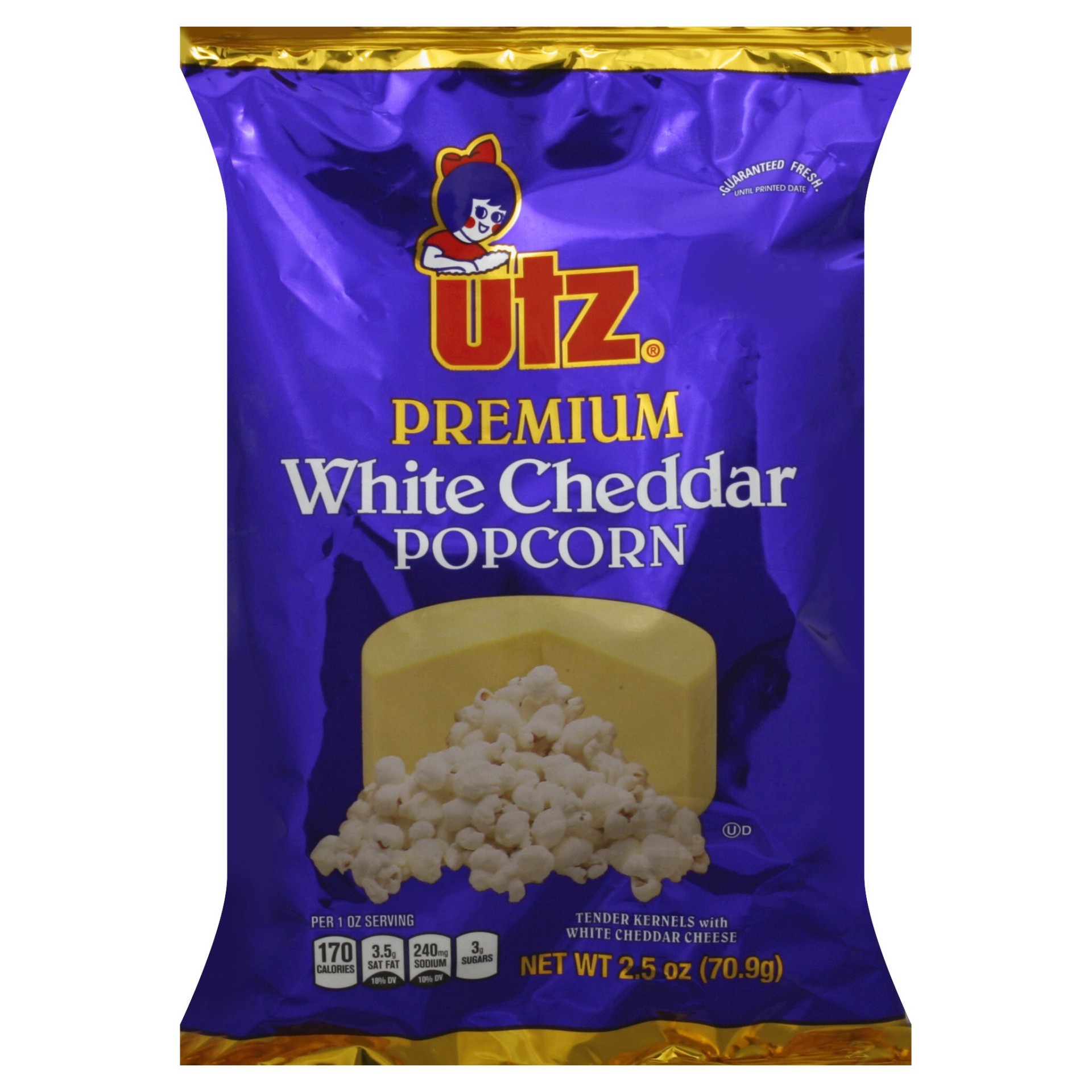 slide 1 of 8, Utz 2.5 oz Utz Premium White Cheddar Popcorn, 2.5 oz